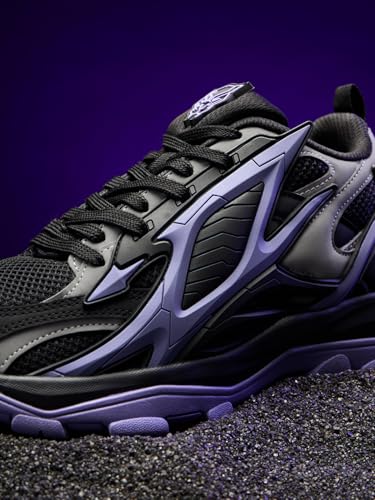 Image of The Souled Store Official Black Panther: Wakanda Forever Mens and Boys Regular fit Graphic Printed Multicolored Men Low Top Sneakers