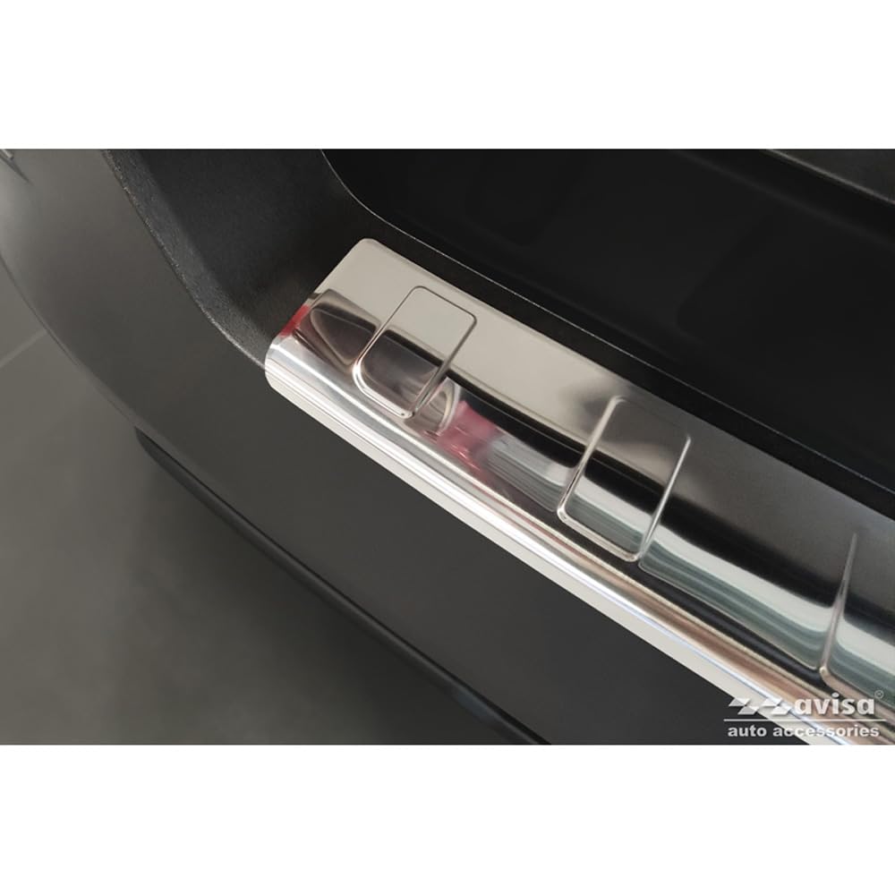 Paraurti Posteriore adatto per Jeep Compass II | Dal 2017 Acciaio Inox Opaco Protezione per Bordo Bagagliaio Carico
