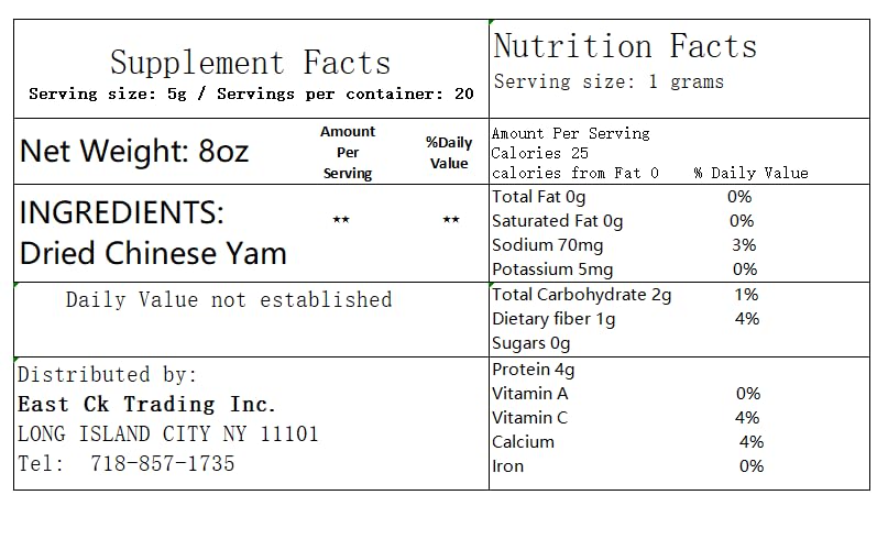 Greenlike Dried Herbs Chinese Yam Shan Yao Huai shan 淮山 山药 8oz - Image 3