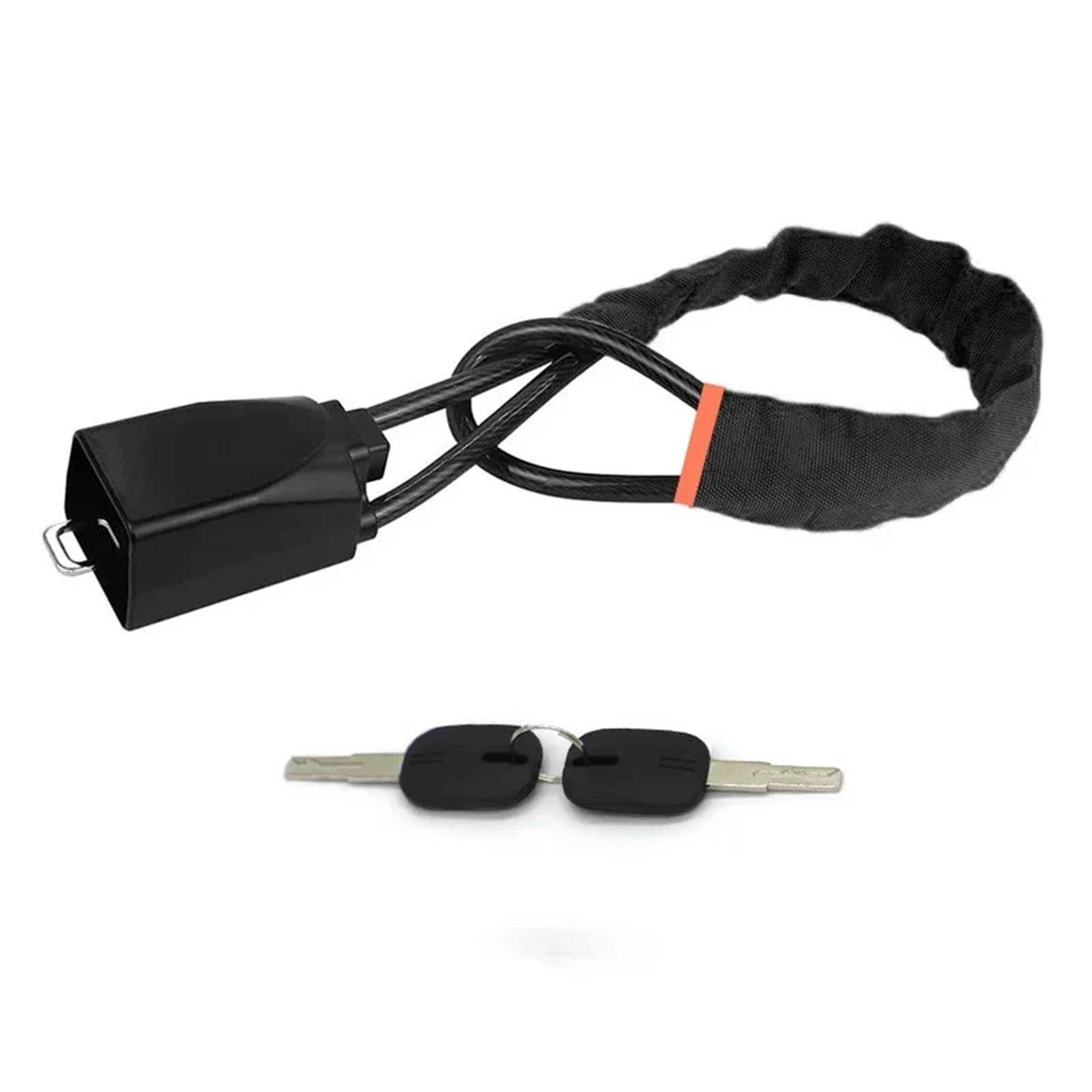 Cvndts Black Steering Wheel Lock Car Steering Wheel Lock Seat Belt Anti-Theft With 2 Keys Steel Anti-Theft Device Cars Suv Accessories Seat Belt Lock(Black)