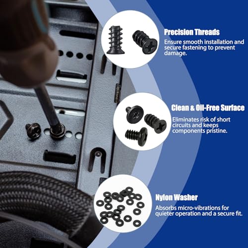 Image of 507Pcs Professional Computer Screws Assortment Kit, Includes Motherboard Screws, Standoffs, PC Case, SSD, Hard Drive, Fan, CD-ROM Screws, Long-Lasting for DIY PC Build and Repair
