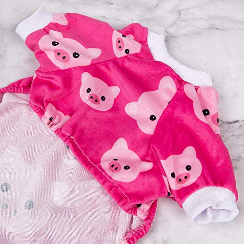 Cutebone pink pig dog pajamas cute cat clothes pet pjs onesie, medium p46m 3 Cutebone pink pig dog pajamas cute cat clothes pet pjs onesie, medium p46m - image 4