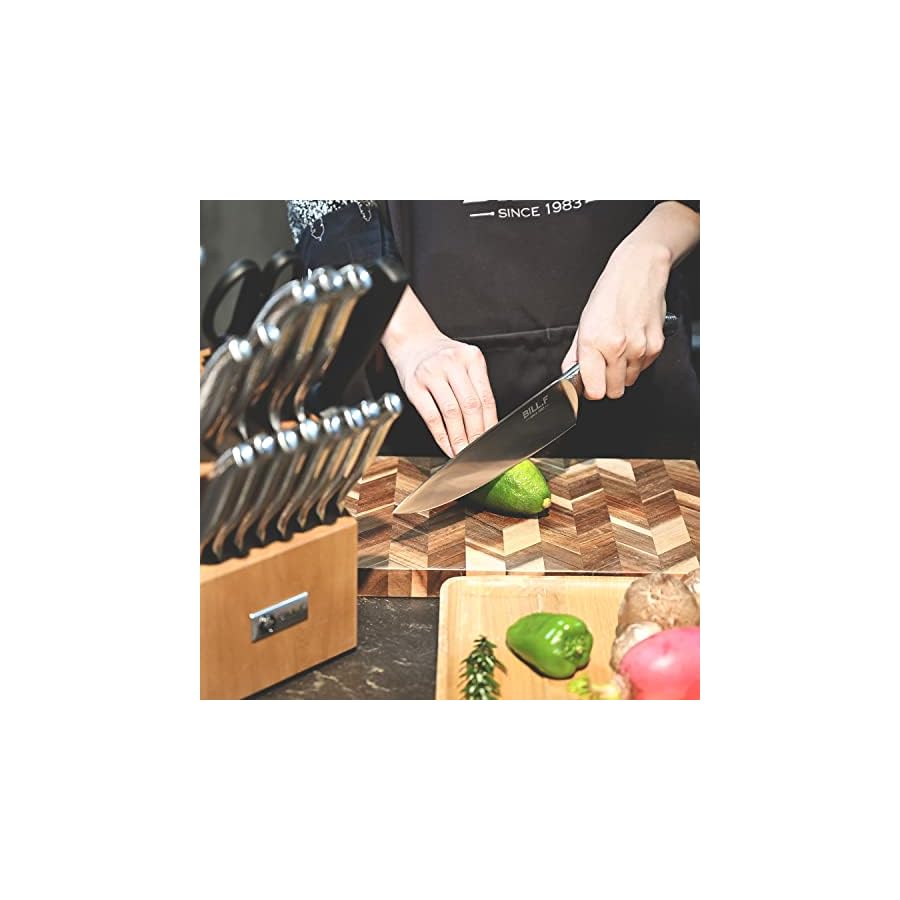 Knife-Sets-for-Kitchen-with-Block-BILLF-18-Pieces-Set-of-Knives-for-Kitchen-with-Block-and-Sharpener-Stainless-Steel-Knife-Set-with-Steak-Knives-Set-of-8-and-Scissors-Chef-Knife-Professional Knife Sets for Kitchen with Block, BILL.F 18 Pieces Set of Knives for Kitchen with Block and Sharpener, Stainless Steel Knife Set with Steak Knives Set of 8 and Scissors Chef Knife Professional