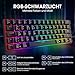 KOORUI Gaming Tastatur, 60% Mechanisch Tastatur 26 RGB Hinterleuchtet Kabelgebunden Deutsches Layout QWERTZ Gaming Keyboard für Windows MacOS Linux-Rotem Schalter