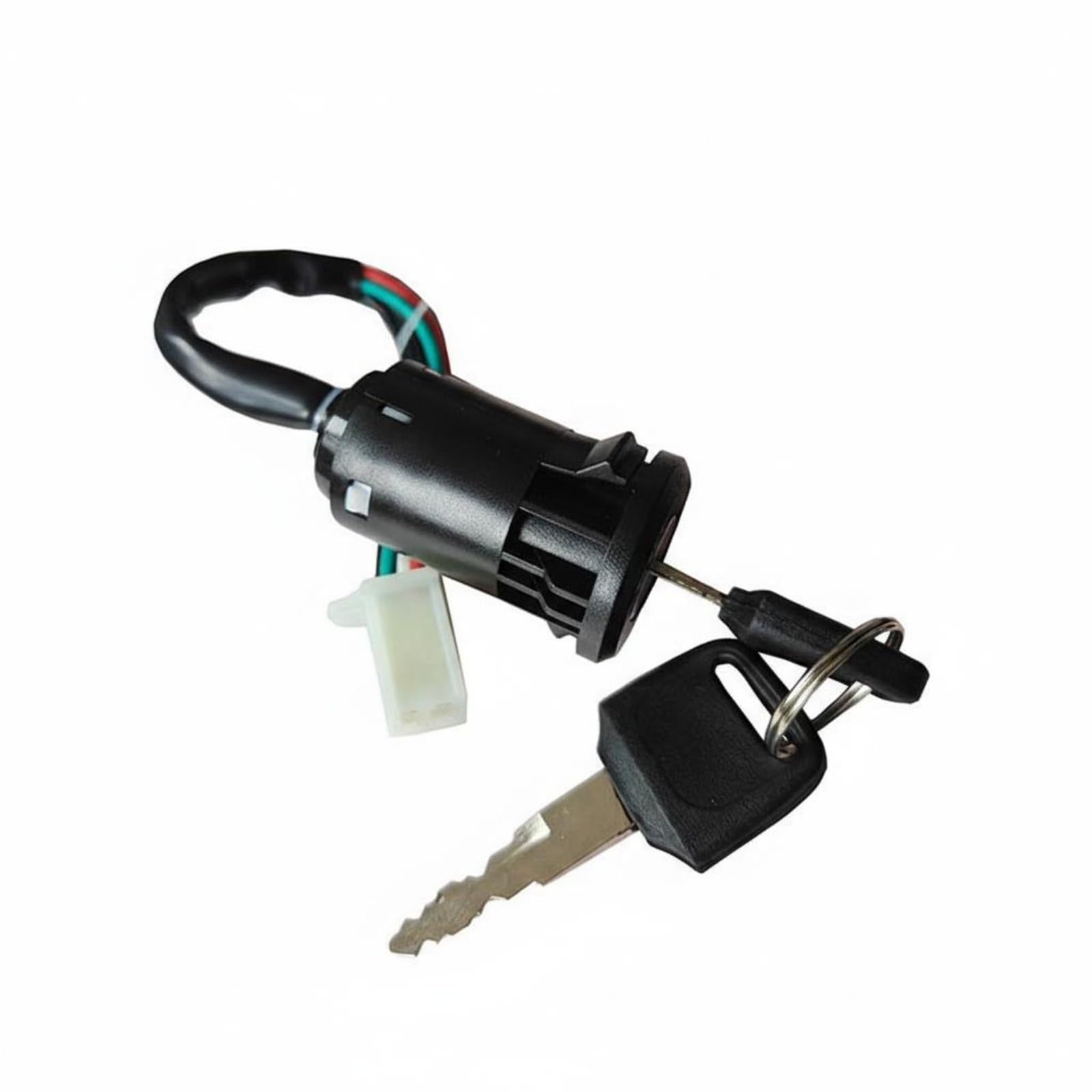 Motorcycle Ignition Switch Assembly ATV Key Switch 4 Wire Ignition Lock for DIY Mechanics, White-image-39