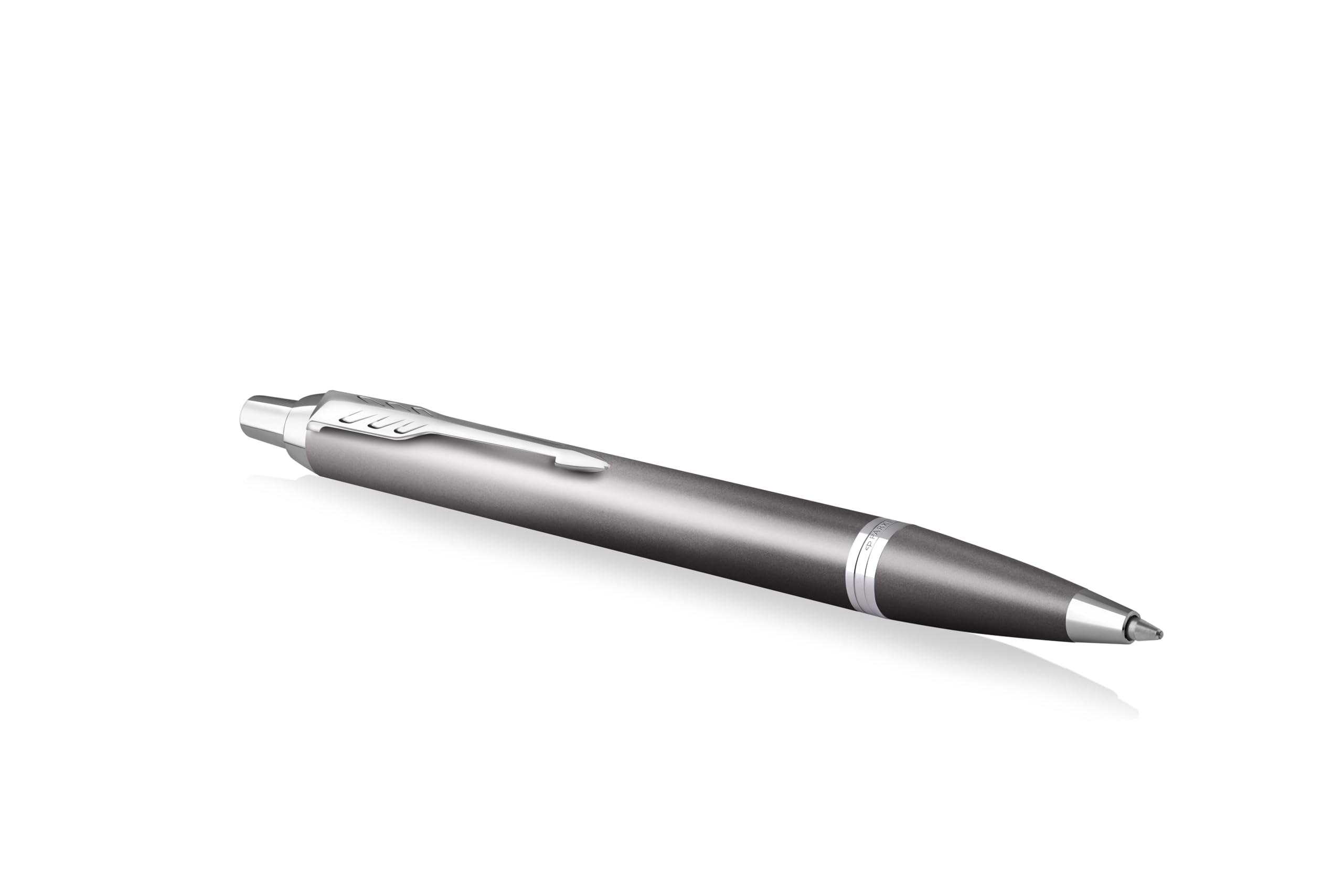Parker IM Rituals Grey Chrome Penna a sfera con incisione, penna di alta qualità, regalo personalizzato, compleanno (Penna a sfera, grigio cromato)