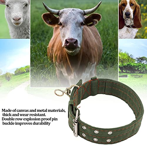 Farm Animal Collar, Comfortable Sheep Lead Collar for Cow Goat Dogs(L), Green - Image 4