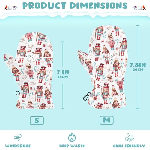 Kids Mittens Winter Fleece Gloves Toddler Warm Snow Gloves for Girls Boys3