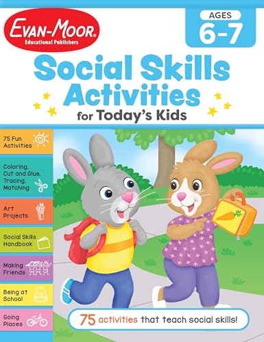 Evan-Moor Social Skills Activities for Today&rsquo;s Kids, Workbook, Ages 6-7, Making Friends, Going to...