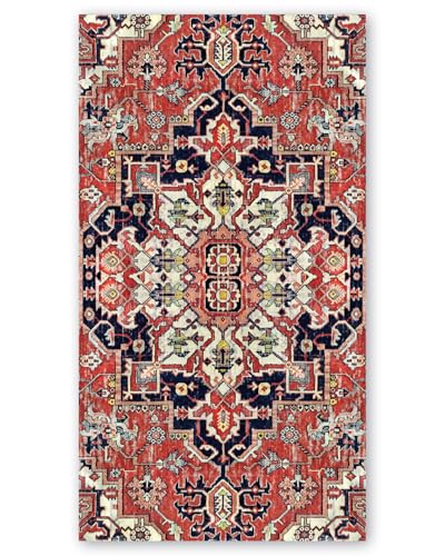 Panorama Alfombra Vinílica Cocina Baño - Modelo Persa 60x110 cm - Varios tamaños - Plana Sin Pelo, Antideslizante y Fácil de Limpiar - Decoración Hogar