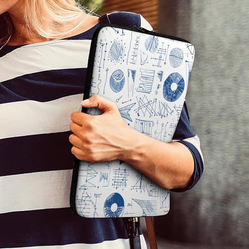 Funda para portátil de 38.1 cm protectora portátil contra caídas líneas azules 6