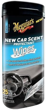 Meguiar's G4200 New Car Scent Protectant Wipes (25 Wipes) (2 Pack)