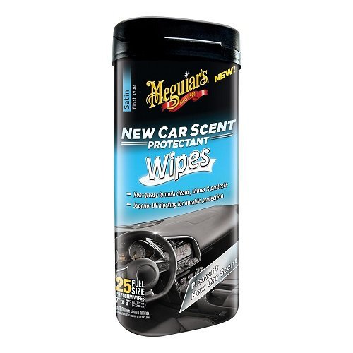 Meguiar's G4200 New Car Scent Protectant Wipes (25 Wipes) (2 Pack)