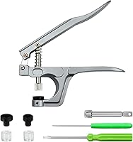 Vista 1 de Snap Pliers for Crafts Clothing, Hand-held Pliers Tool for Snaps Buttons, No-Sew Button Snap Fastener Press Attacher Punch for T3 T5 T8 Snaps