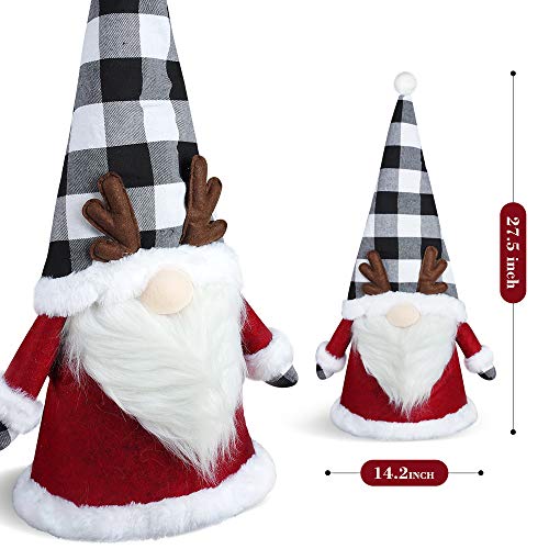 Gnome Christmas Tree Topper, 27.5 Inch Large Gnomes Tree Topper, Swedish Santa Tomte Christmas Tree Ornament, Scandinavian Christmas Decorations, Holiday Winter Wonderland New Year Xmas Home Decor #TOP1