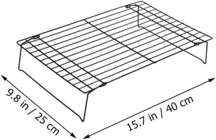 MAGICLULU 3-Piece Large Foldable Non-Stick Cooling Rack Set Carbon Steel Baking Rack for Cookies Bread and BBQ Accessory Multi-Functional Kitchen Cooling for Baking Enthusiasts