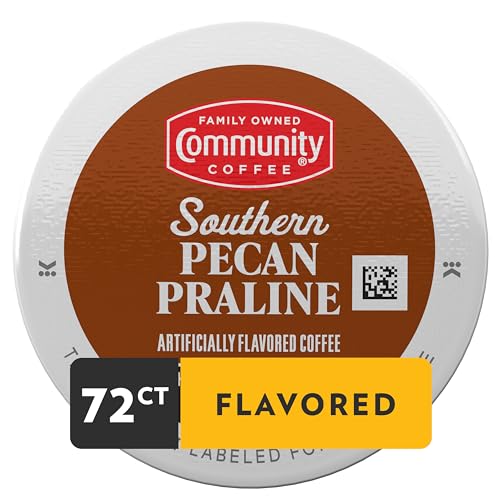 Image of Community Coffee Southern Pecan Praline Flavored 72 Count Keurig K-Cup Coffee Pods, Medium Roast, 12 Count (Pack of 6)