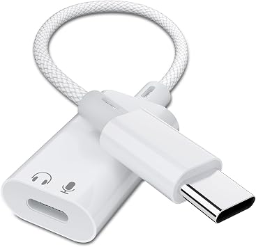 USB C to Lightning Headphone Audio Adapter, USB C Male to Lightning Female Earbuds Audio Adapter Compatible with iPhone 17/Air/16/16e/15 Plus/Pro/Max/15, iPad Pro, iPad Air 6/5/4, MacBook No Charge