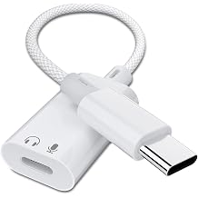 USB C to Lightning Headphone Audio Adapter, USB C Male to Lightning Female Earbuds Audio Adapter Compatible with iPhone 17/Air/16/16e/15 Plus/Pro/Max/15, iPad Pro, iPad Air 6/5/4, MacBook No Charge