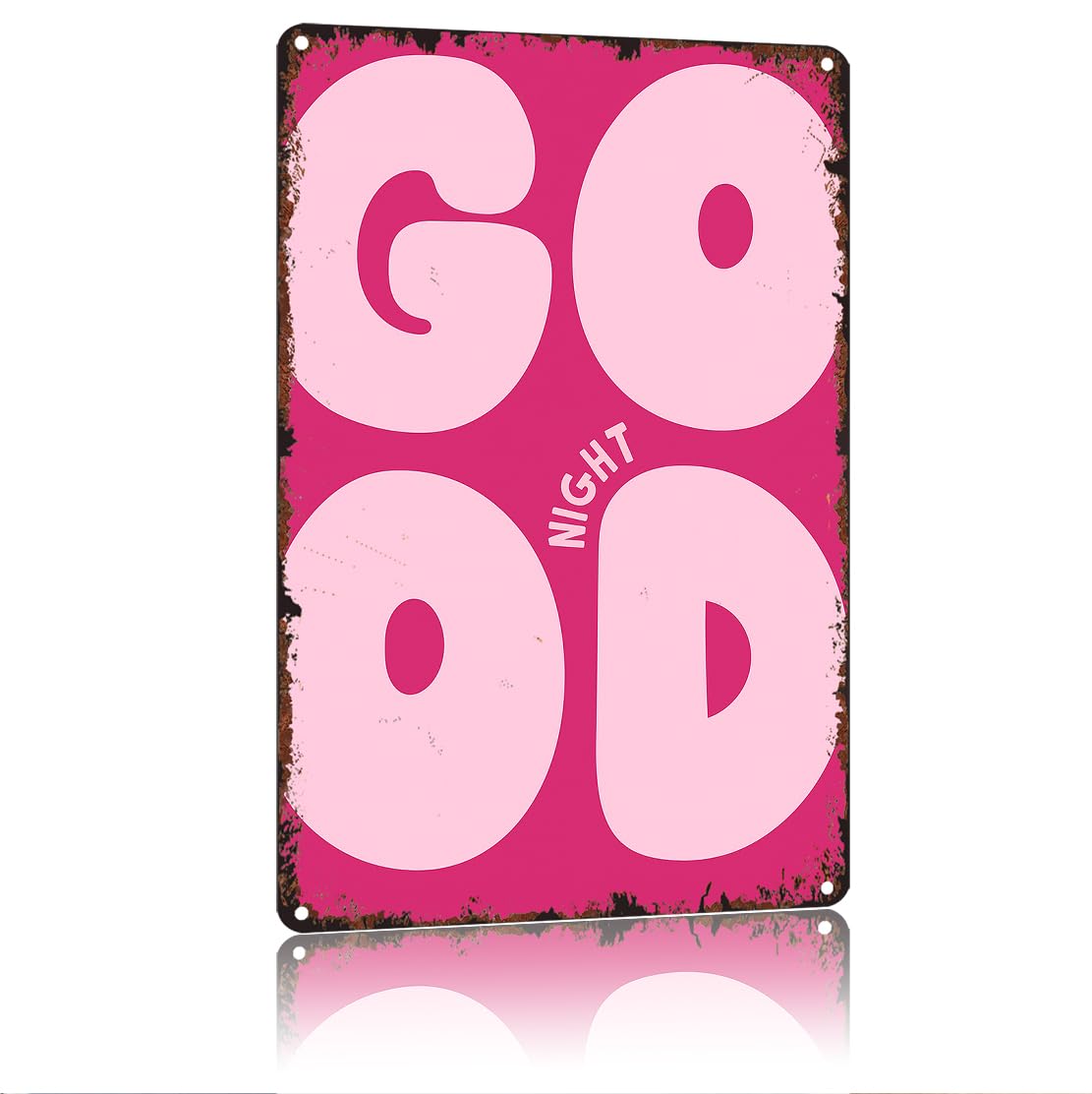 peiyeety Good Night Funny 8x12 Inch Aluminum Vintage Metal Tin Signs-For Living Room Kitchen Bedroom Patio Porch Men'S Nest Wall Decor