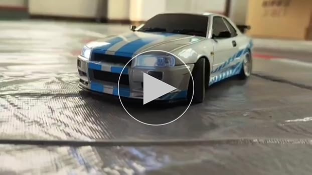 Amazon.com: FLYCOLOR LD1899 1/18 RC Drift Car GTR R34 2.4GHz