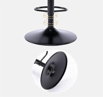 Bar Stools Counter 2 Set Island Height Swivel Adjustable Back Leather