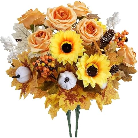 NAHUA Fall Bouquet with Pumpkins and Flowers Cover