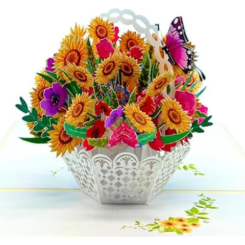 Three Dee Cards 3D Floral Pop-Up Card Cover