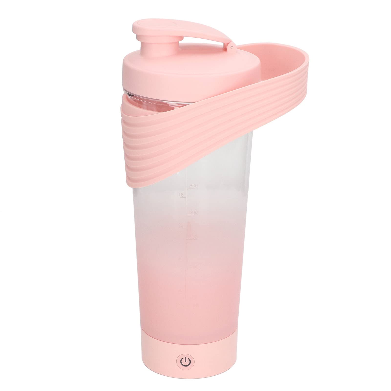 Cocoarm Elektrische Protein-Shaker-Flasche, über USB Wiederaufladbar, Silikon-Shaker-Flasche, 800 Ml, 6500 U/min, Rührbecher mit 700 MAh-Akku, für Protein, Kaffee, Milch, Shakes, Fitnessstudio, (PINK)