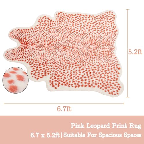 Tapete animal print de leopardo 6.7 x 5.2 pies miniatura 3