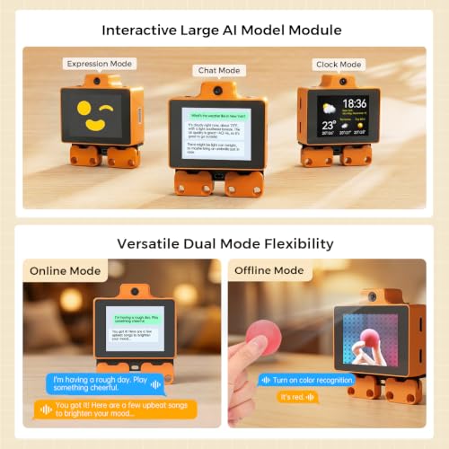 Image of AI Robot Building Block Kit 32-IN-1 STEM Education AI Vision Voice Control
