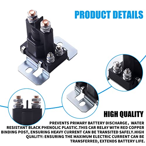 Jingke 80-Amp Relay 12V Amp Relay Battery Isolator Great For Car, Boat, Rv, And Motorcycle #TOP3