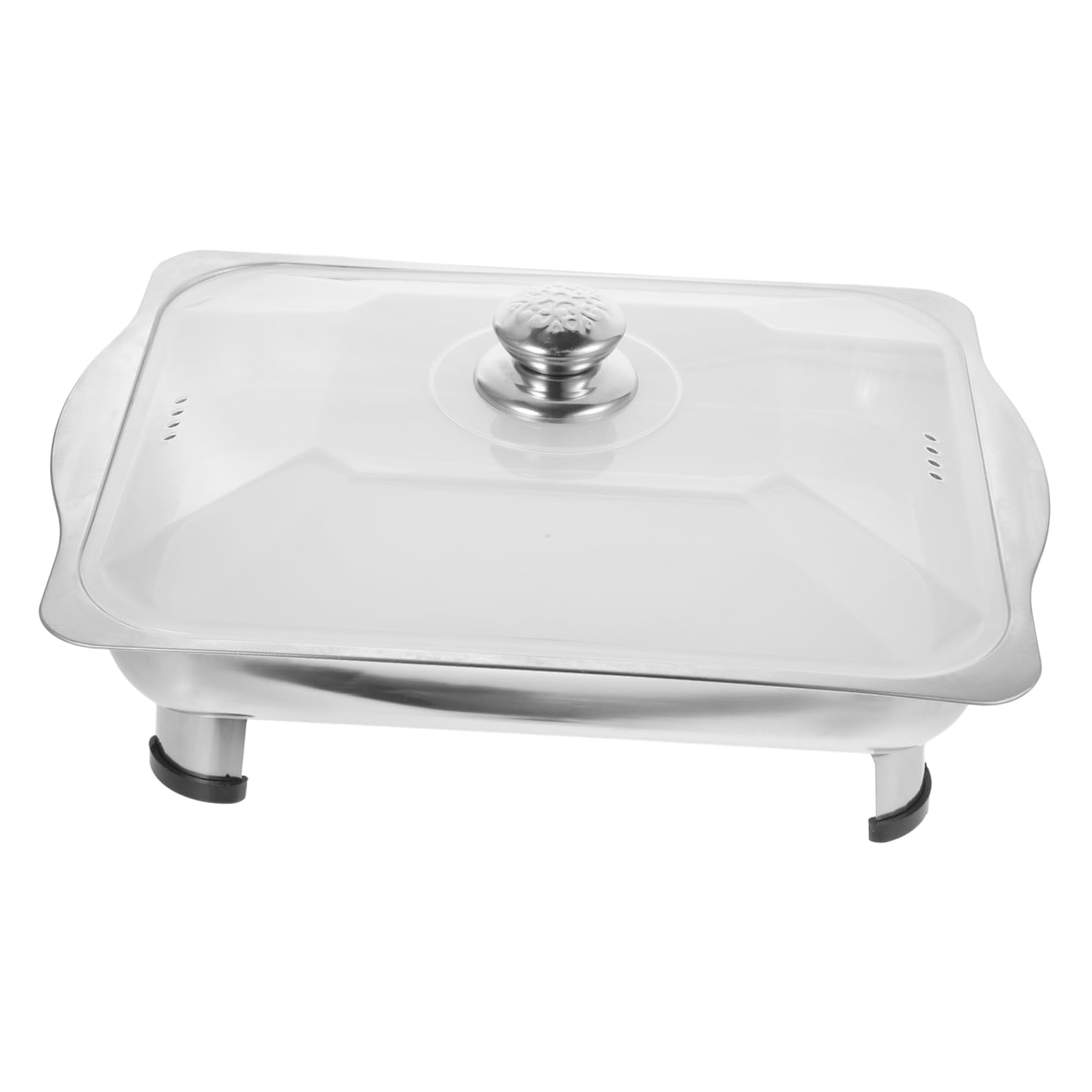 HOLIDYOYO Buffet Dishes Holder Stainless Steel Buffet Serving Plate Buffet Snack Tray Serving Holder for Buffet Stainless Steel