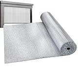Bloqueur de chaleur de fenêtre - Radiant double côté, en aluminium Foil Bubble Wrap Isolation, refléte la carte insullative à bulles, Barrière réfléchissant Doublē | Bloqueur de chaleur pour la porte