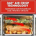 Emeril Lagasse Extra Large French Door Air Fryer Toaster Oven Combo, 24 Cooking Functions and Digital Controls, 7 Accessories Included, Stainless Steel Finish, 26QT Capacity - Image 4