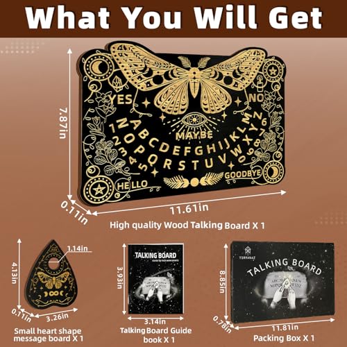 Butterfly Talking Board, juego de mesa de madera para espiritismo miniatura 5