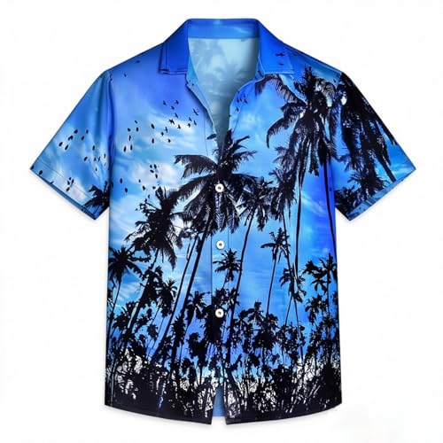 Chemise à manches courtes respirante en noir uni grand confort 5XL col V pour homme