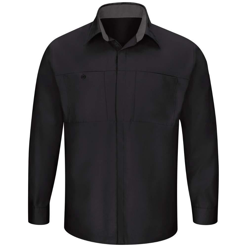 Red Kap Men's Long Sleeve Performance Plus Shop Shirt with Oilblok Technology
