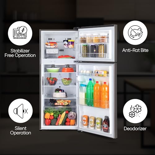 Image of LG 242 L 2 Star Frost Free Smart Inverter Double Door Refrigerator (GL-I292RPZY, Shiny Steel, Door Cooling +)
