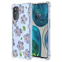 XINYEXIN Cover Per Motorola Moto G62 - Custodia Floreale Trasparente Con Motivo Gardening, Antiurdo TPU Morbida, Per Ragazze E Donne