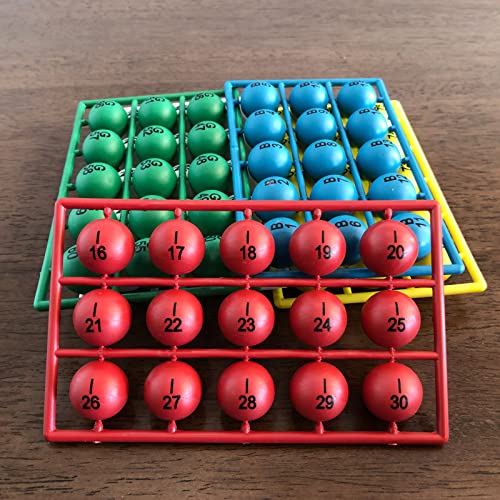 Yuanhe Bolas de bingo multicoloridas de substituição com números de fácil leitura