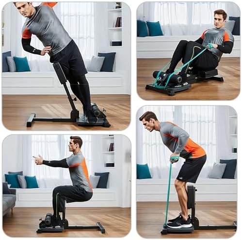 leikefitness Deluxe çok fonksiyonlu derin Sissy çömelme tezgah ev spor salonu egzersiz istasyonu bacak egzersiz makinesi siyah-8300 - Görsel 5