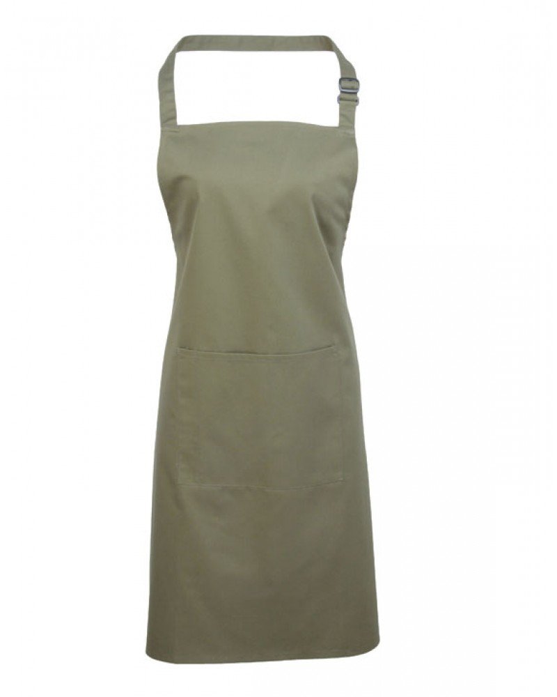 Premier Workwear Unisex Sage Adult Pr154 Bib Apron With Pocket - Various Colours Available (Sage)