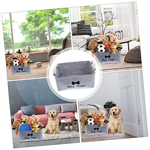 Coffre de rangement feutre jouets chiens chats bac accessoires maison - 7