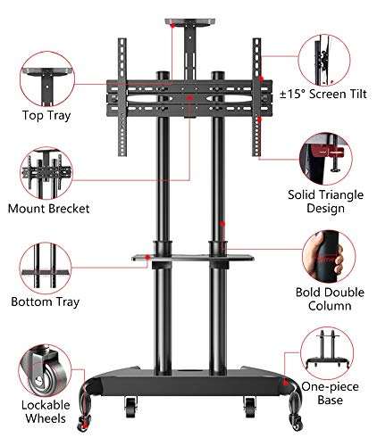 Soporte móvil pesado para TV de 32 a 70 pulgadas miniatura 2
