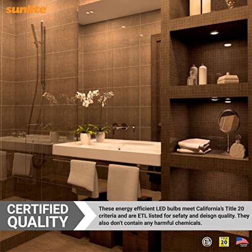 Sunlite 80437 Led Par16 Short Neck Recessed Flood Light Bulb 6-Watt, (50W Halogen Replacement), 500 Lumens, Medium E26 Base, Dimmable, 90 Cri, Etl Listed, Title 20 Compliant, 1 Count, 2700K Soft White #TOP5