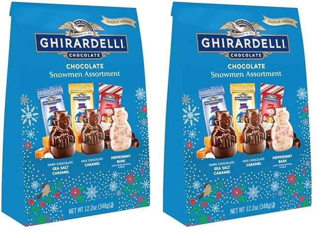 GHIRARDELLI Chocolate Snowmen Assortment, 12.2 oz Bag (Pack of 2)