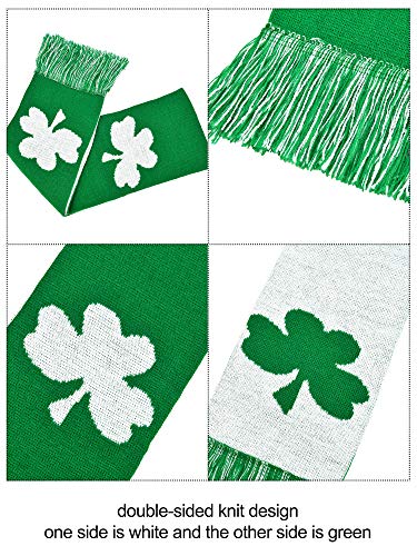 Chuangdi-St-Patricks-Day-Costume-Accessory-Set-Include-Shamrock-Beanie-Hat-and-Scarf-Green