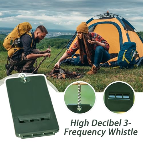 Rape Whistle - High Decibel 3-Tone Bear Whistle, Camping Safety & Survival Equipment for Wilderness Sports Hunting Camping Rescue Defense Bear – Image 5