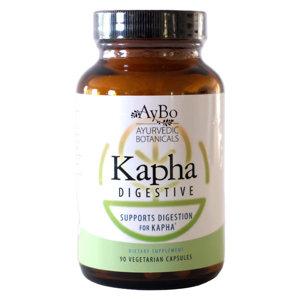 AyBo - Kapha Digestive, Supports Digestion for Kapha Dosha, Organic Herbal Supplement, 90 Vegetarian Capsules